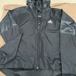 Adidas Women’s Black Hooded Windbreaker